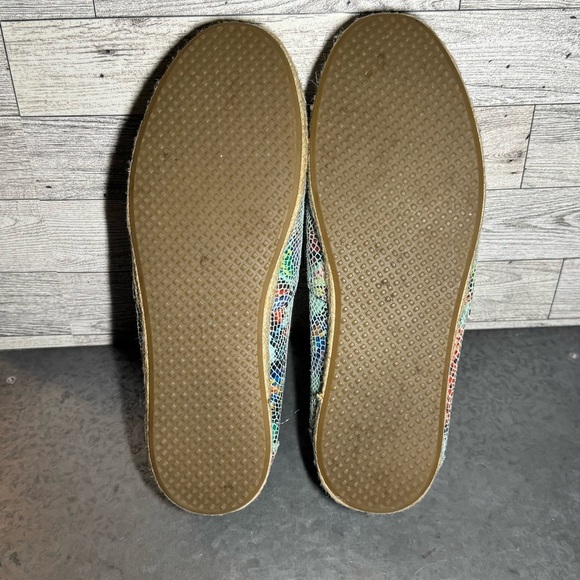🌻 Toms Leather Alpargata Mosaic Butterfly Slip On Espadrille Flats 9 - Picture 6 of 9
